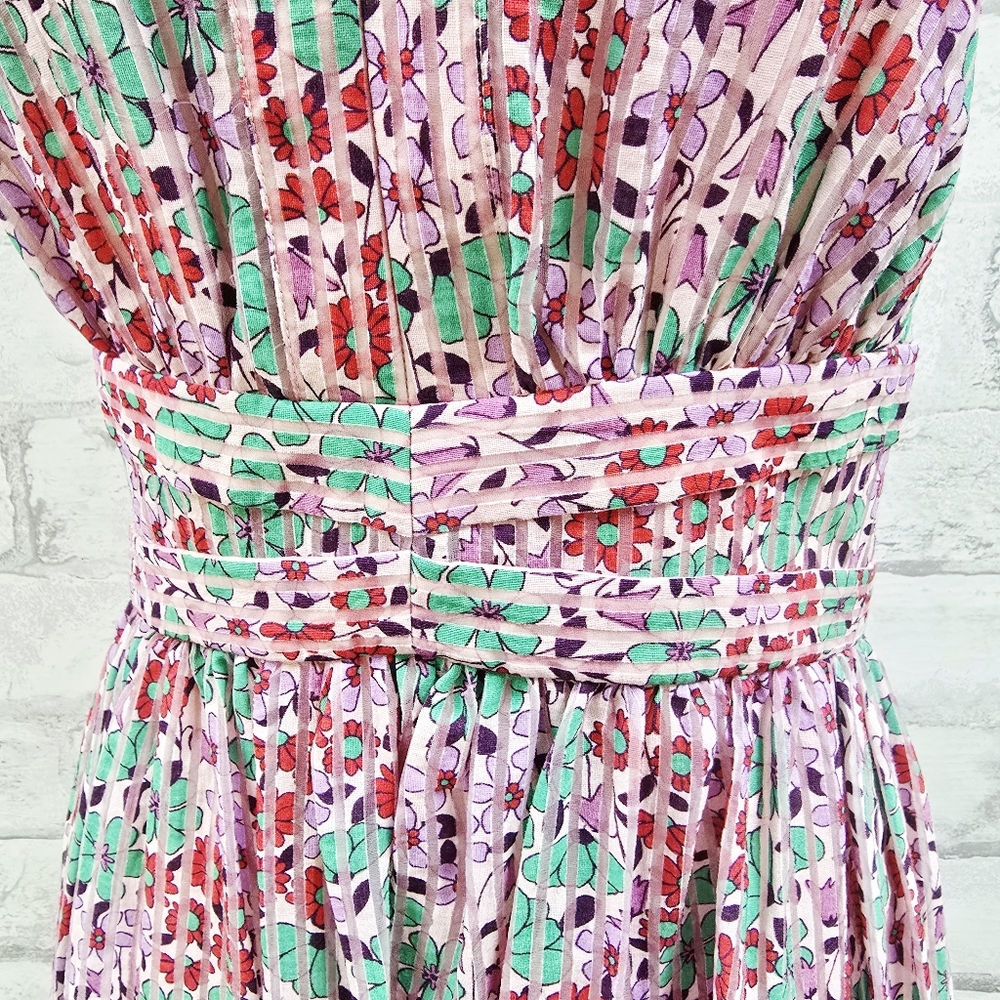 kate spade Pink Floral Burnout Midi Dress - Picture 4 of 13
